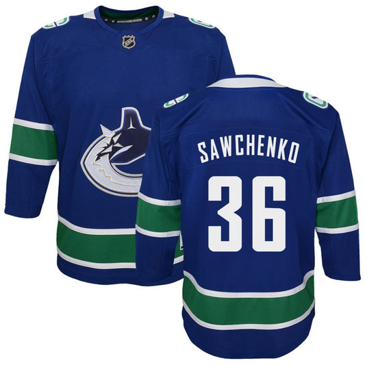 Zach Sawchenko Vancouver Canucks Youth Premier Jersey - Blue