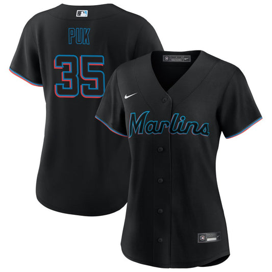 A.J. Puk Miami Marlins Nike Women's Alternate Replica Jersey - Black